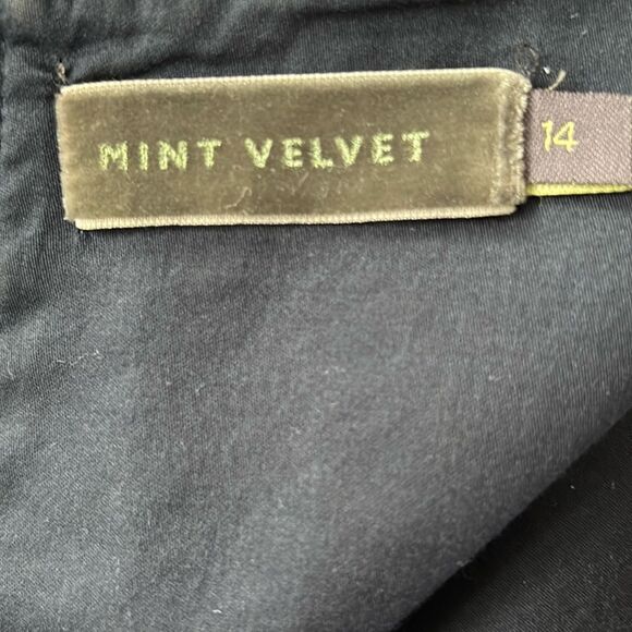 Mint velvet linen cotton blend Black and Cream Top Womens Size 14 with lining. - Picture 7 of 14